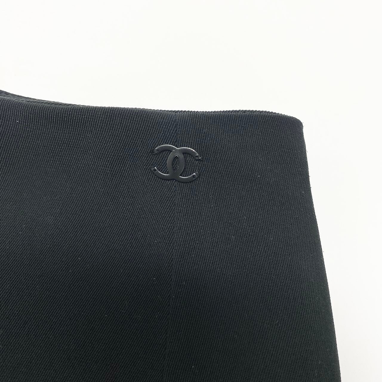 Cd23 CHANEL シャネル 2000年 ハイウエスト リラックスパンツ ボトムス ココマーク サイズ38 無地 ブラック ポリエステル100％ レディース 女性用u02t
