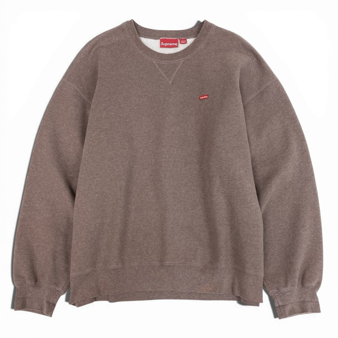 78a19 Supreme シュプリーム 23aw Small Box Crewneck スモール ボックス クルーネック スウェット 裏起毛 トレーナー メンズ XL ヘザーモーブu02t