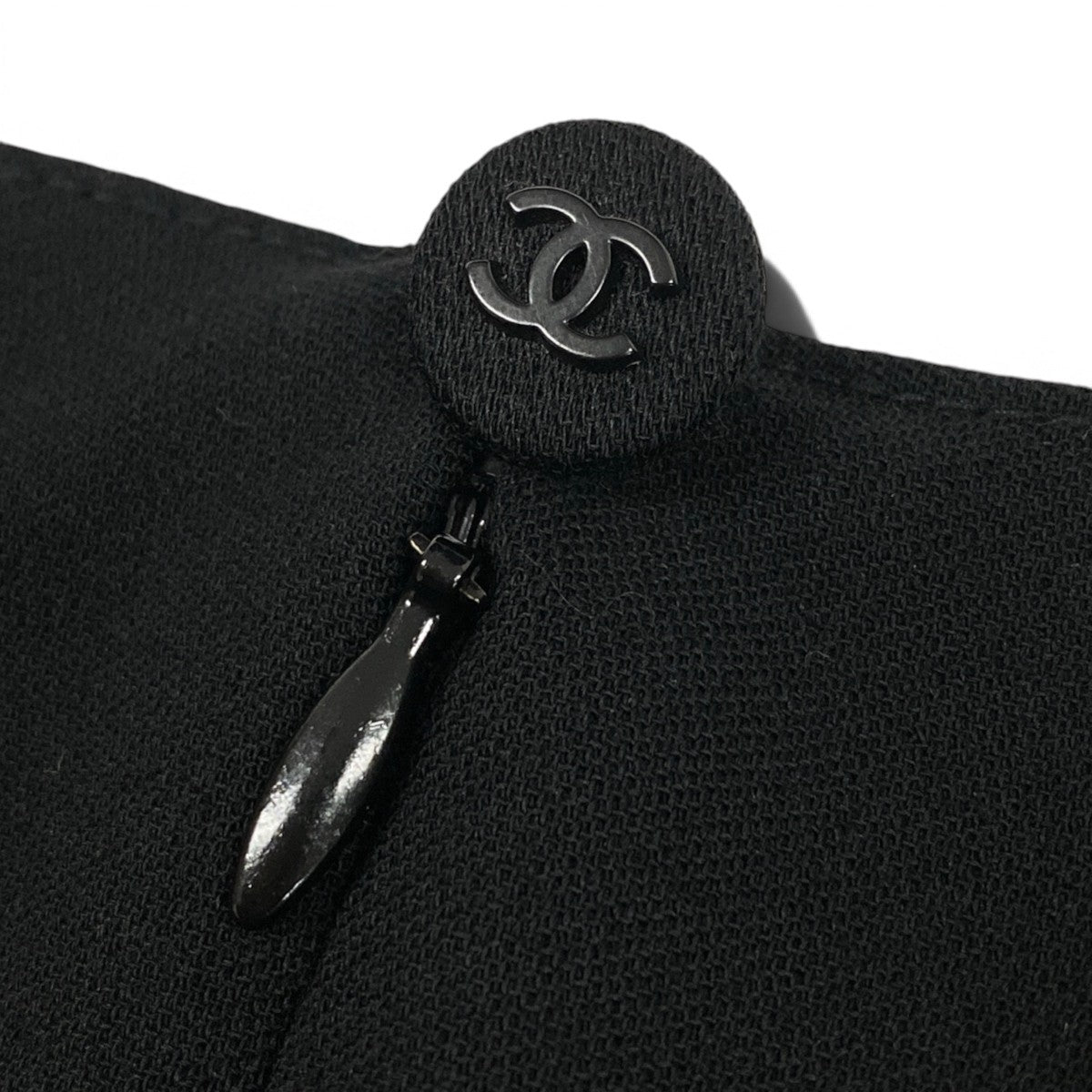 i19【美品】CHANEL 1997年 スカート ココマーク フランス製 42サイズ ブラック ウール100％ レディース 女性用u02t