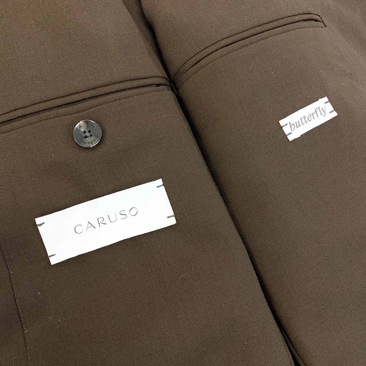 85a16 CARUSO カルーゾ betterfly ZERO COAT ゼロコート バルカラーコート サイズ50/R ブラウン メンズ 男性用 アウターk02i