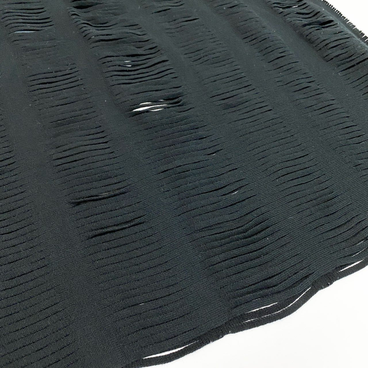 50a29 ISSEY MIYAKE イッセイミヤケ A.POC INSIDE カットワーク ニットワンピース 半袖ワンピース トップス サイズ2 ブラック レディースu02t