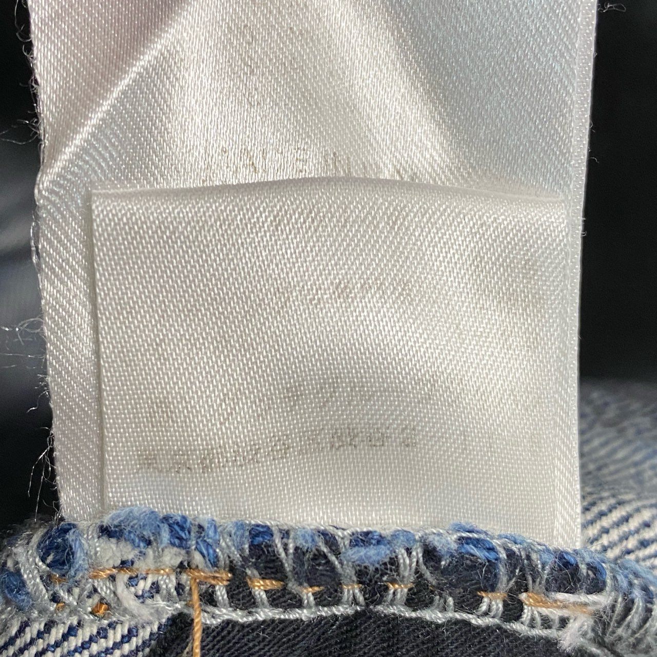 Ia14 Yves Saint Laurent ヴィンテージ イヴサンローラン YSLロゴ バックポケット フレアデニム デニムパンツ サイズ44 インディゴ コットン100 レディース 女性用 ボトムk02i