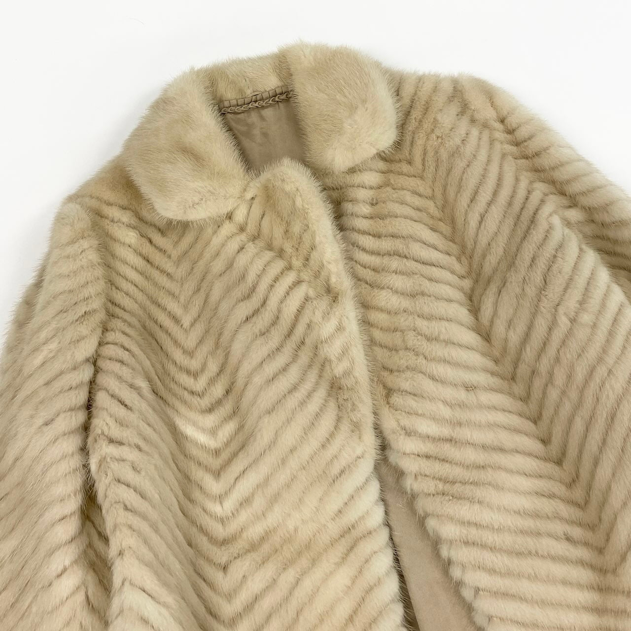 47e13 Josephine ジョセフィーヌ パールミンク ファーコート サイズ11 ホワイト 本毛皮 Pearl Mink Fur Coat リアルファーt18r
