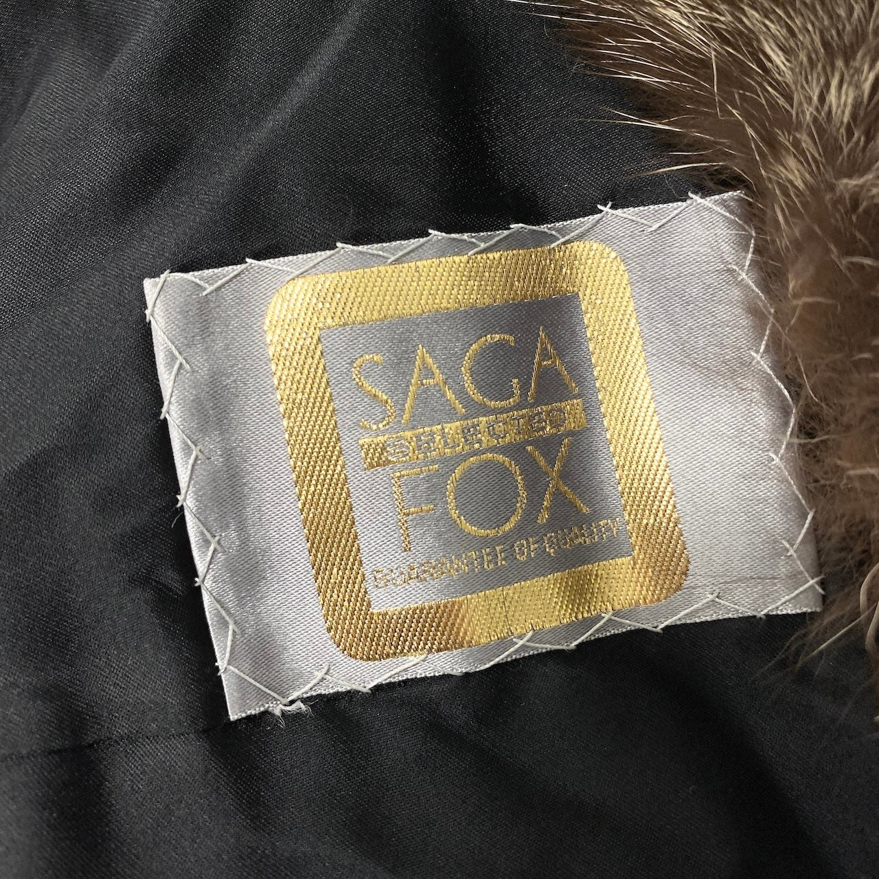 70c24 SAGA FOX サガフォックス 金サガ シルバーフォックス ファーコート サイズ11 茶系 最高級本毛皮 Silver Fox Fur Coatt18r