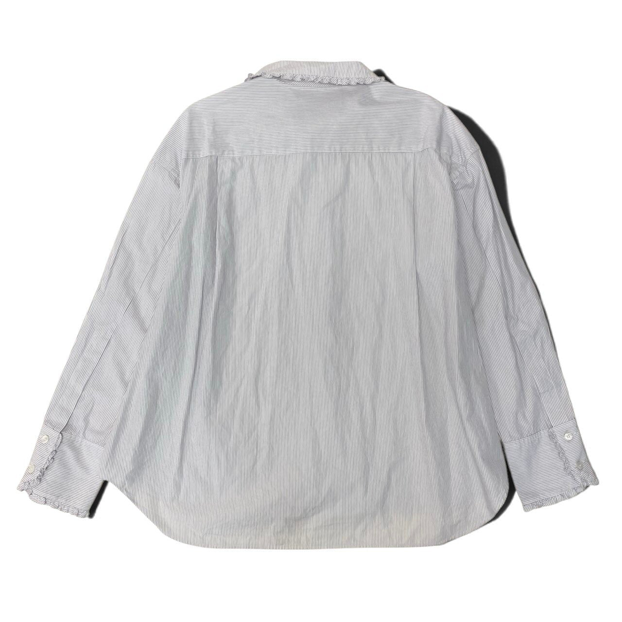 77h9 《美品》 THE SHINZONE ザシンゾーン フリルカラーブラウス 23AMSBL05 サイズFO ホワイト FRILL COLLAR BLOUSEt18r