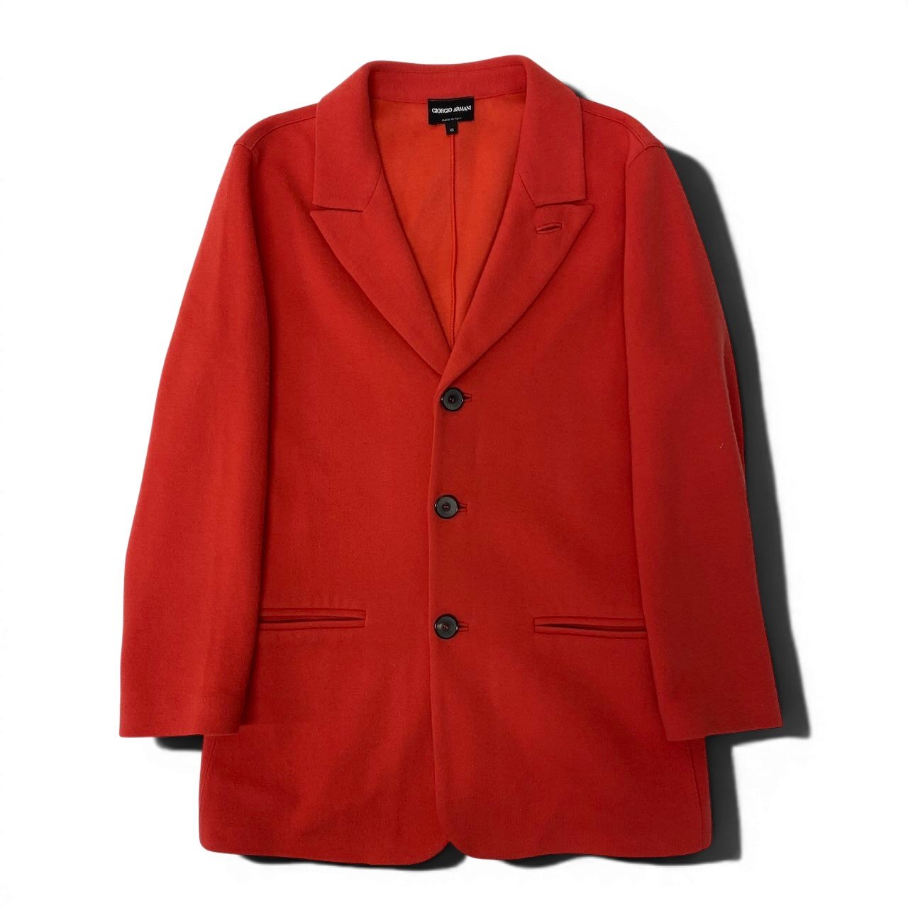 23e11 GIORGIO ARMANI ジョルジオアルマーニ コットンカシミヤジャケット テーラードジャケット アウター イタリア製 ESG04JESL7J 46サイズ レッド系 メンズ 男性用t18r