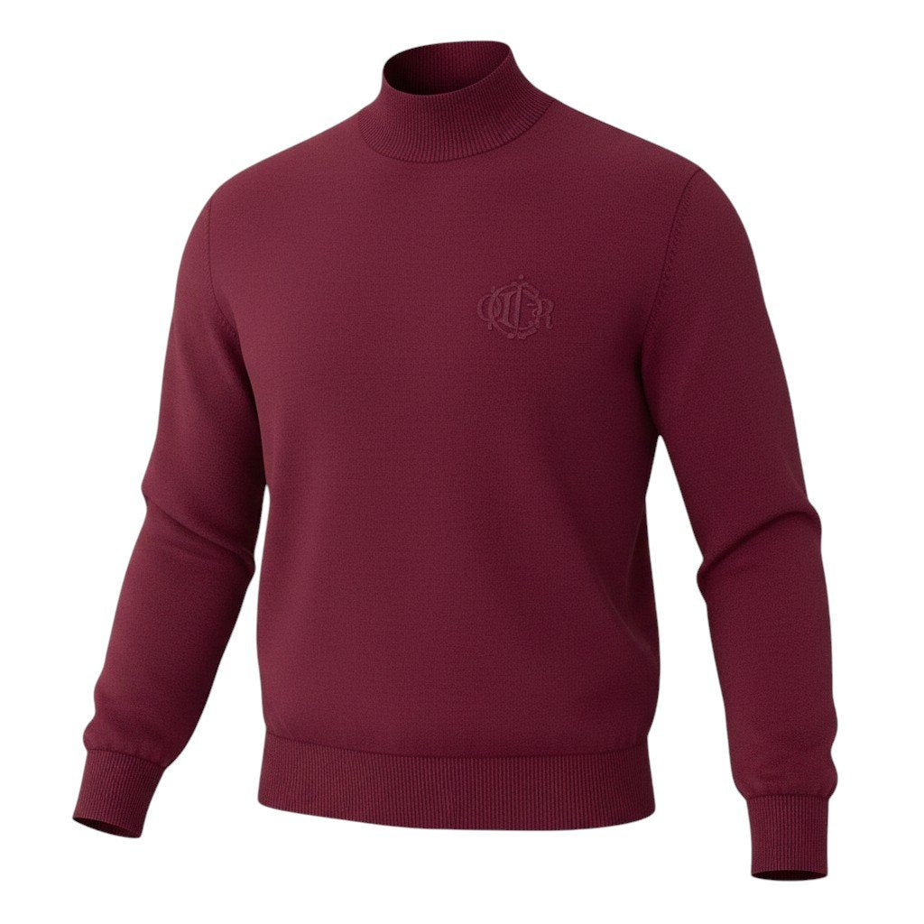 Mf26 Christian Dior クリスチャンディオール ニットセーター ブランドロゴ タートルネック KW3T14021 L ボルドー ウール100％ メンズ 男性用u02t