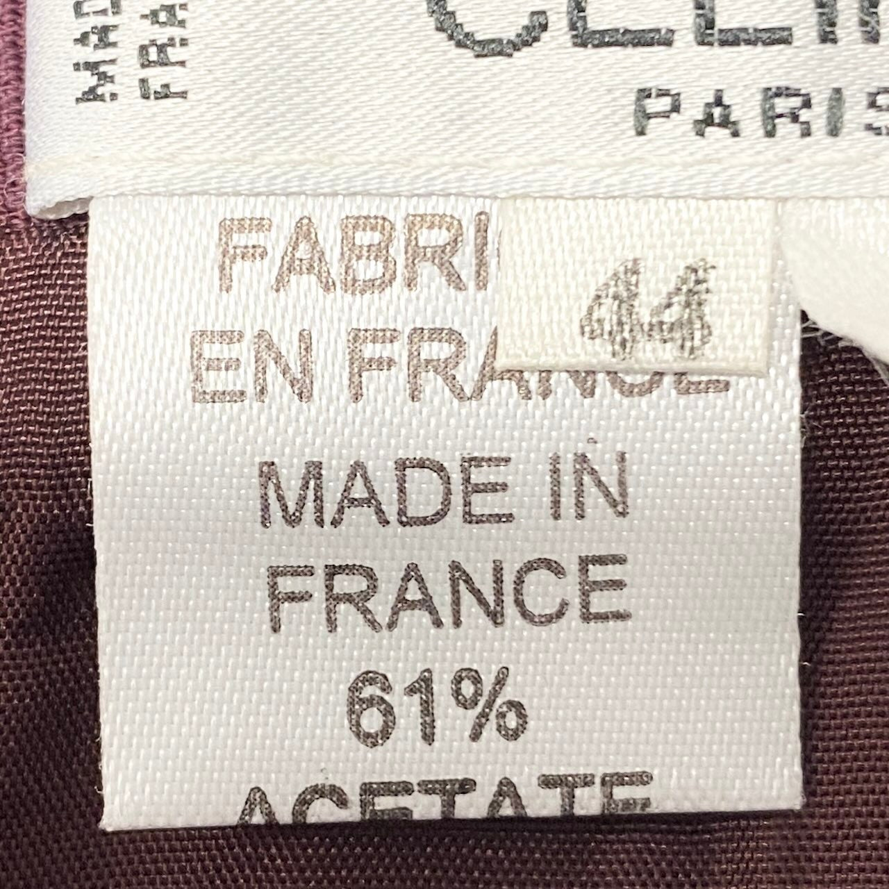 e10 CELINE ミディ丈 ラップスカート フランス製 44サイズ バーガンディ レディース 女性用k02i