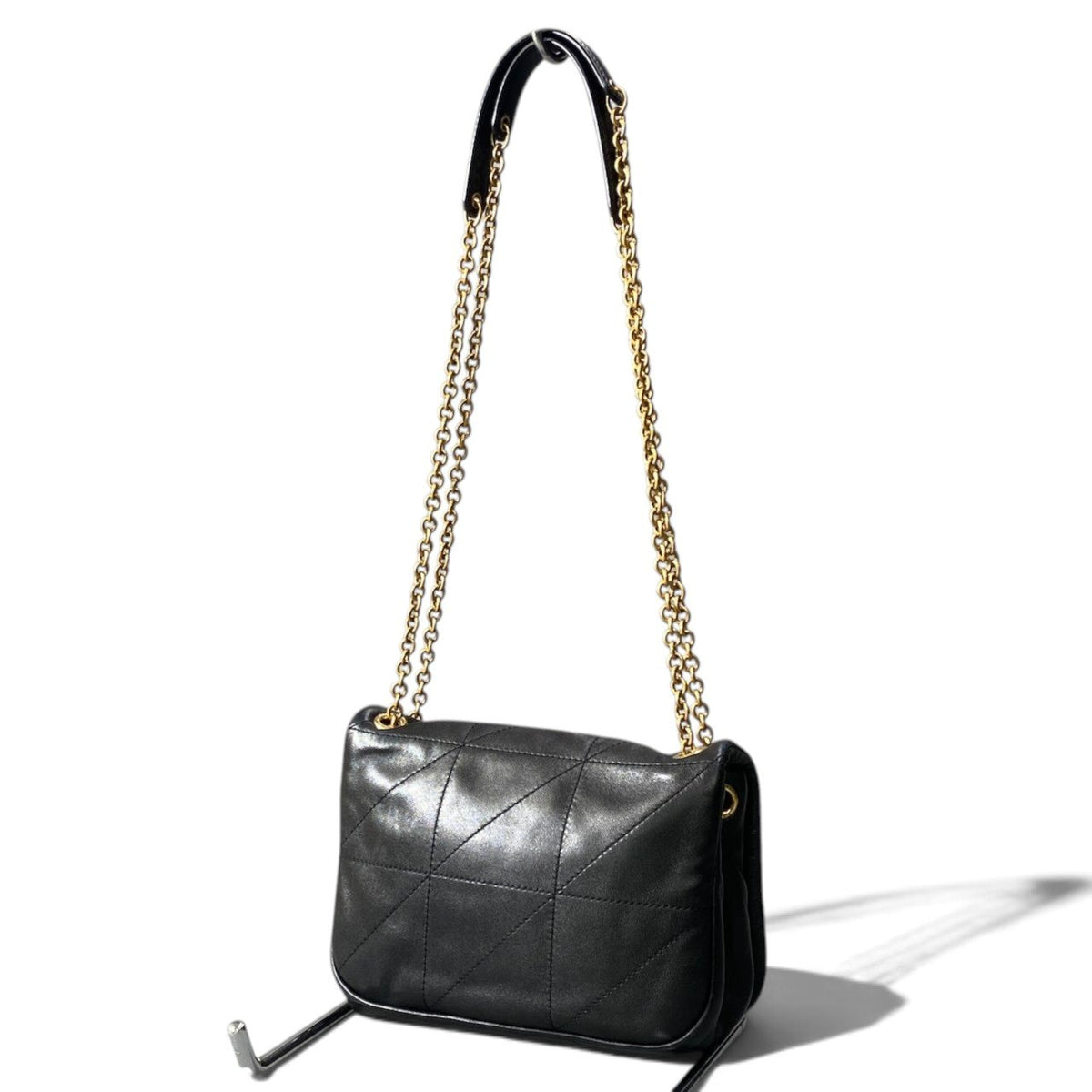 h21 SAINT LAURENT サンローラン YSL ジェイミー  チェーンミニショルダーバッグ YSL Jamie Chain Mini Shoulder Bag Black Leathert18r