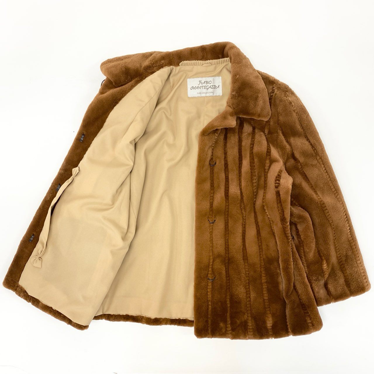 86j23 SAGA MINK サガミンク 銀サガ シェアードミンク ミンクコート 毛皮コート ジャケット サイズF ブラウン 染めミンクファー レディースu02t