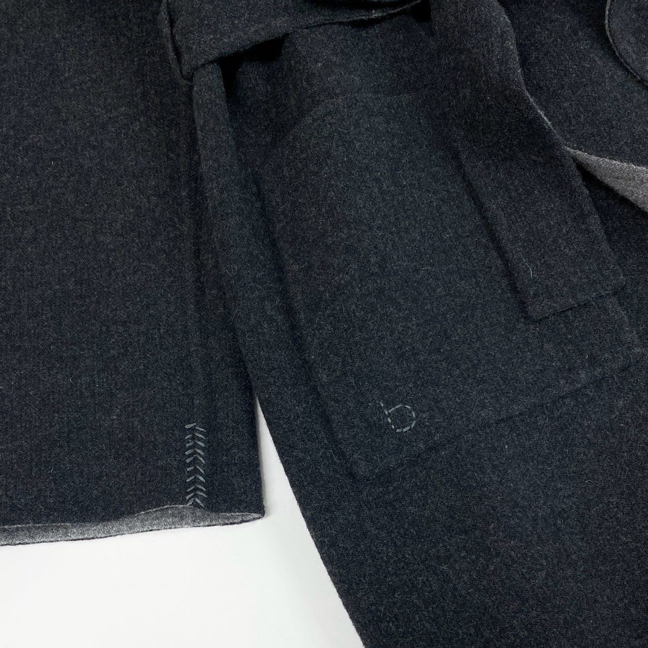 14L1 【美品】bamford バンフォード ウールロングコート リバーシブルコート フーデットコート アウター イタリア製 Mサイズ相当 グレー レディースu02t