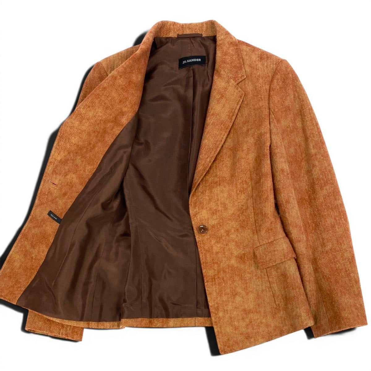 Ee19 JILSANDER テーラードジャケット ウールジャケット イタリア製 34サイズ オレンジ レディース 女性用u02t