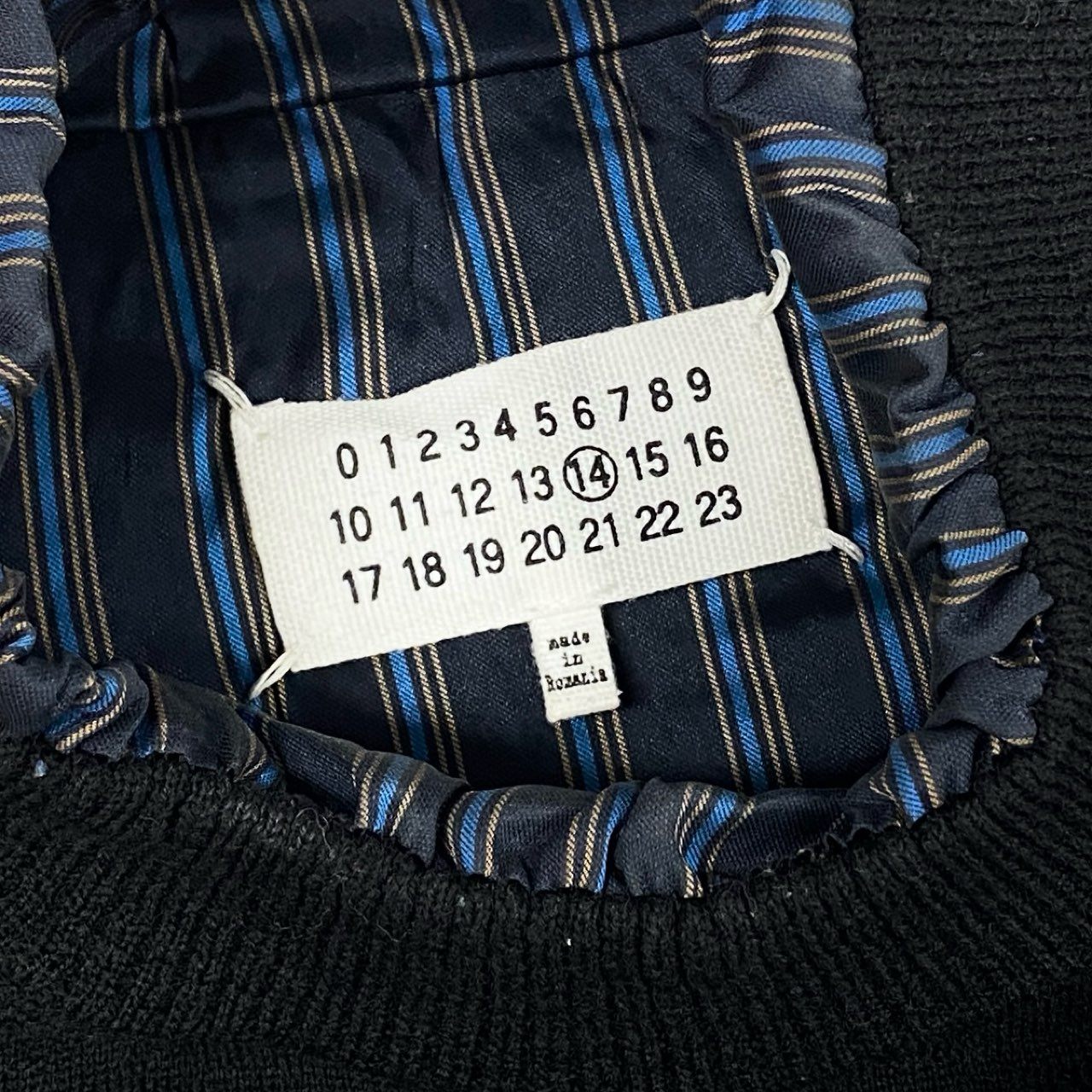 Ac2 Maison Margiela メゾンマルジェラ 2021AW デストロイ加工 レイヤード ニットセーター 4つタグ サイズS ブラック メンズ トップス ニットk02i