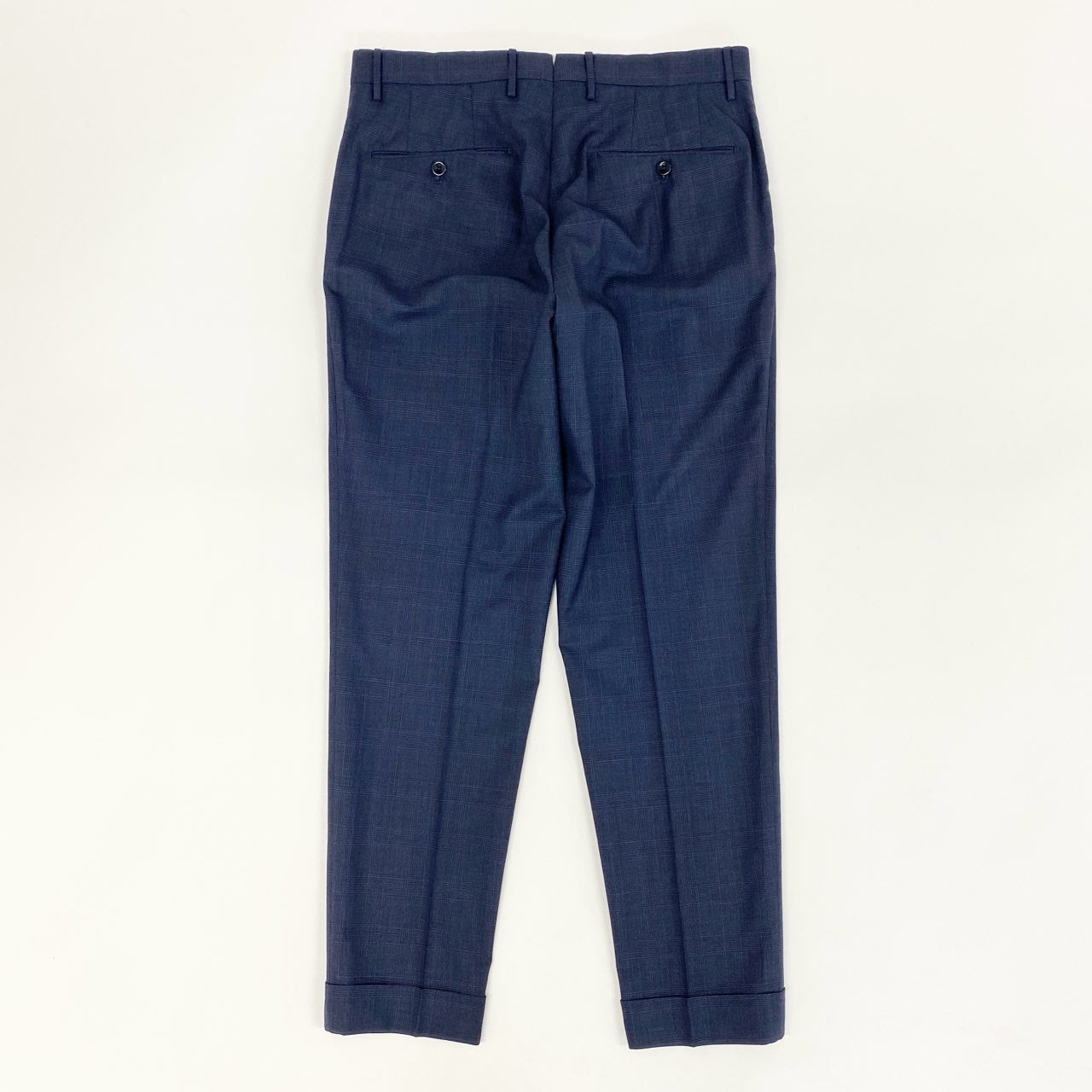 52d18 INCOTEX インコテックス REGULAR FIT ウーステッドヘリンボーンテーパードパンツ スラックス トラウザー ボトムス 1T0039 46 ネイビー ウール