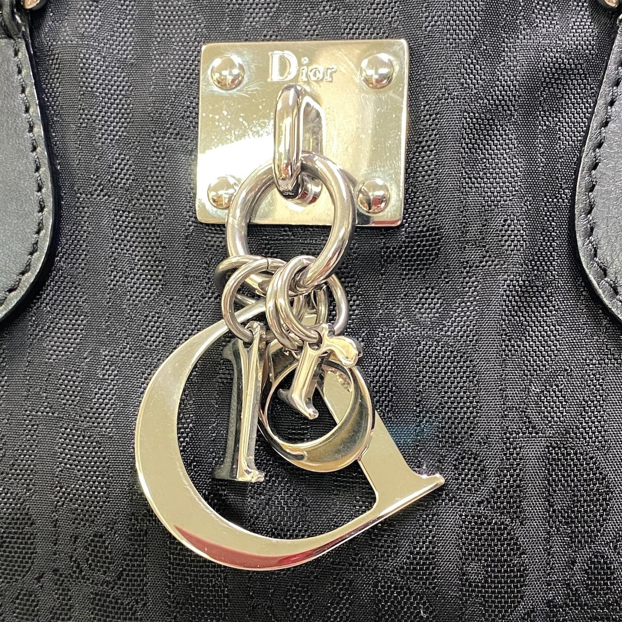 h29【美品】Christian Dior ラブリー トロッター トートバッグ ブラック レディース 女性用ta1
