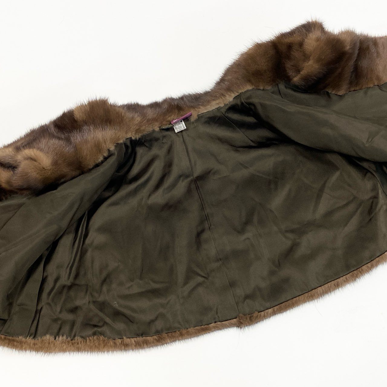 31a21 KOPENHAGEN FUR コペンハーゲン ファー デミバフミンク ポンチョ ケープ サイズF 茶系 最高級本毛皮 Mink Fur Capet18r