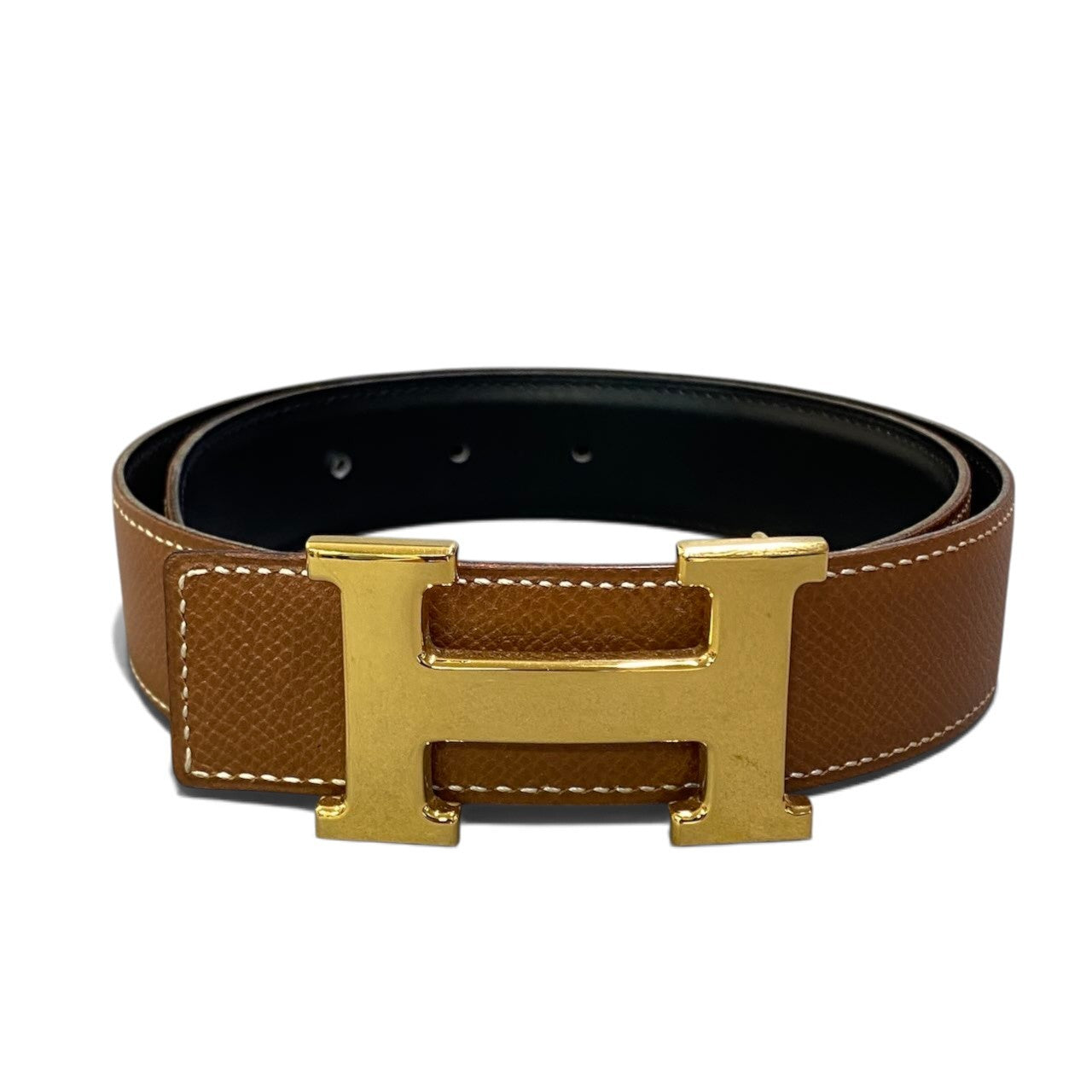 i8 【美品】 Hermès エルメス コンスタンス リバーシブル 65cm Y刻 ゴールドバックル ブラウン レザー レディースk02i