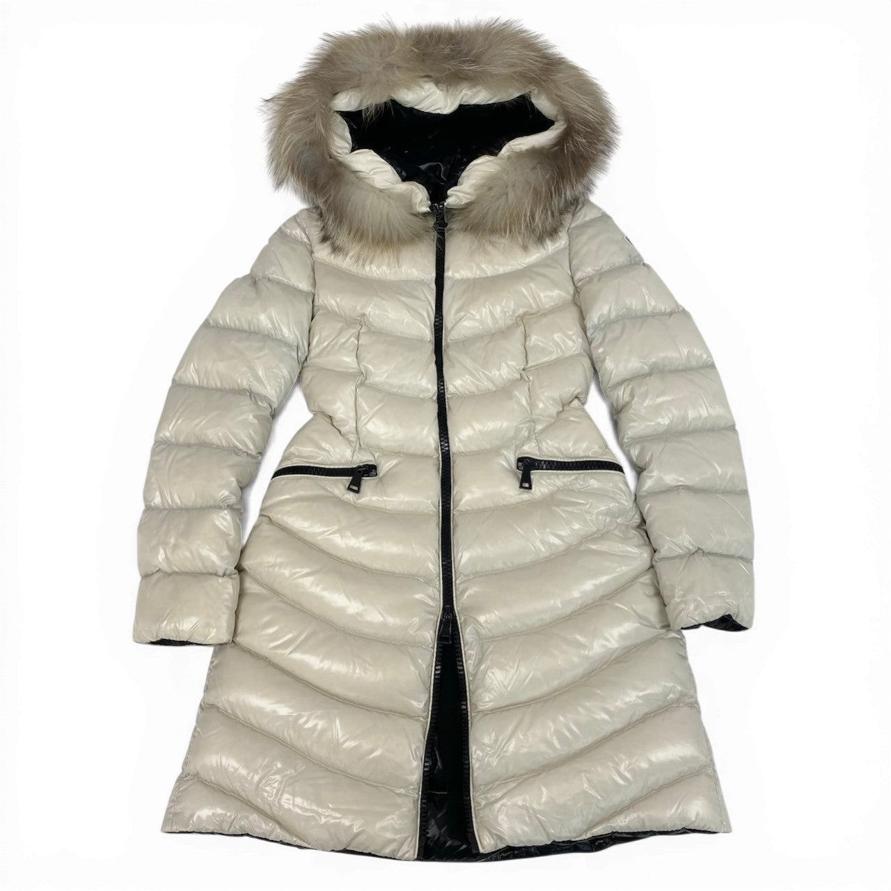 K6c20 MONCLER モンクレール APHIA アフィア ダウンコート ロングダウンコート フォックスファー 0 ホワイト レディースsn1