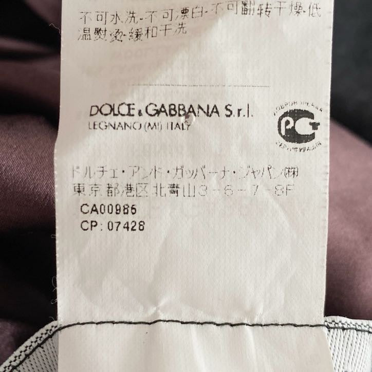 58i26 DOLCE＆GABBANA ドルチェアンドガッバーナ レースワンピース ノースリーブワンピース ウール素材切替 タックプリーツスカートサイズ36 ブラウン グレー レディース イタリア製