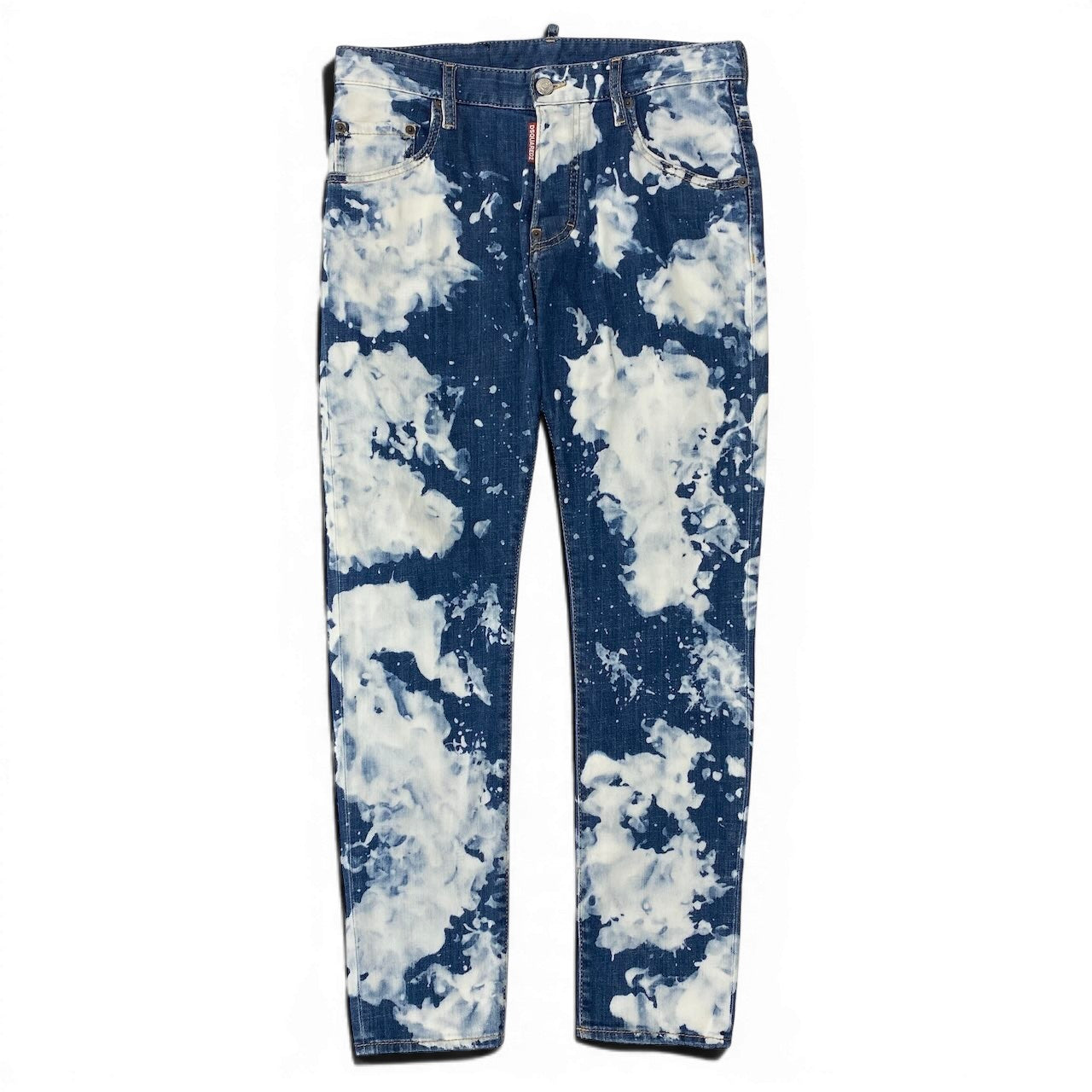 20d30 【美品】  DSQUARED2 ディースクエアード 19ss Skater Jeans スケータージーンズ ブリーチ加工 デニムパンツ S74LB0510 サイズ46 インディゴブルー メンズ 紳士服u02t