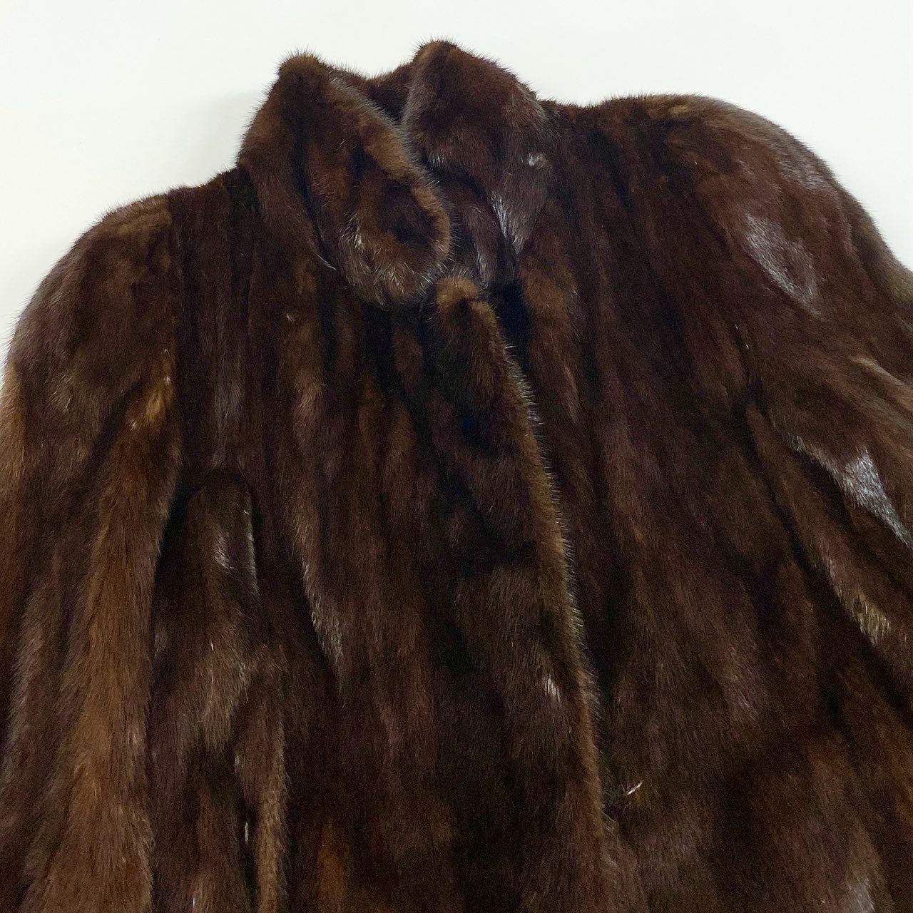 18a16 デミバフミンク ミンクコート 超ロングコート 着丈112cm 毛皮コート ブラウン系 ミンクファー 毛並み綺麗t18r