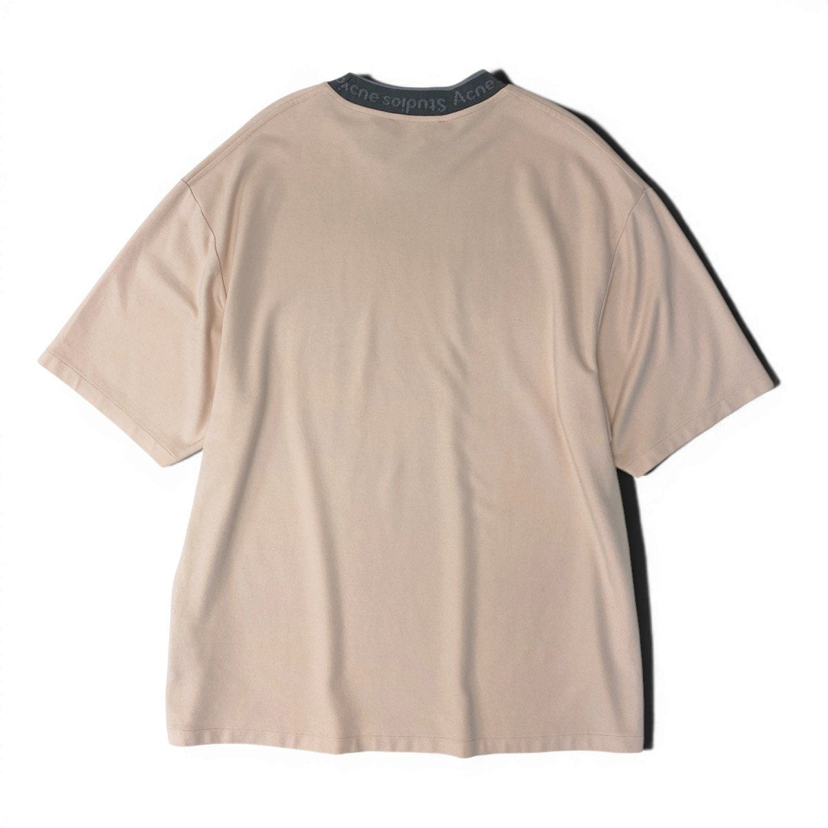 Mf24 Acne Studios アクネストゥディオス ロゴカラー 半袖Tシャツプルオーバー BL282 サイズL クリームベージュ メンズo07t
