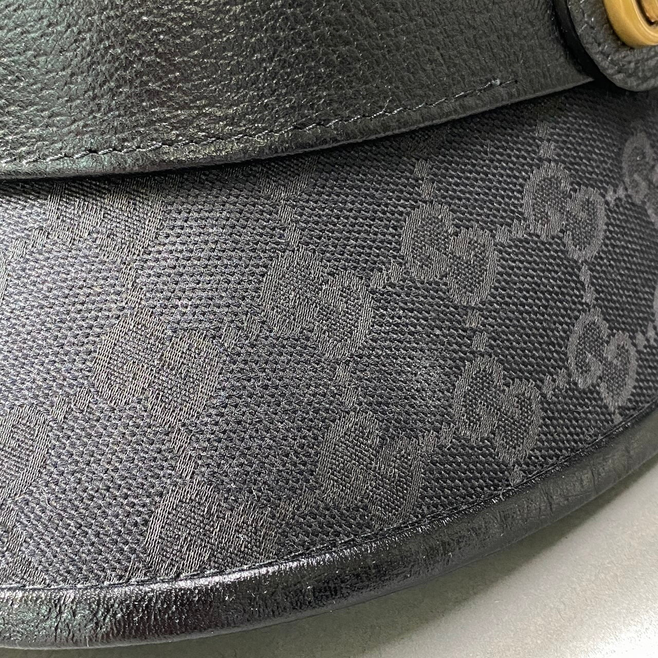 g11 GUCCI グッチ GGキャンバス フェドラ バケットハット GG Canvas Fedora Bucket Hat L 59cm ブラック 帽子