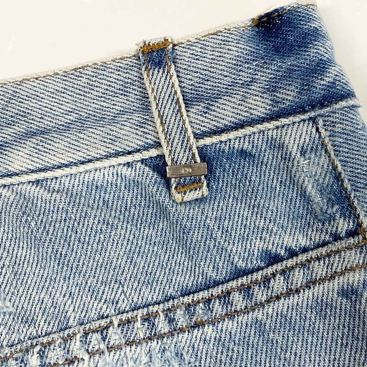 37i15 Dior ディオール 14AW クリス期 リペア加工 デニムパンツ サイズ32 ライトブルー コットン100％ メンズk02i