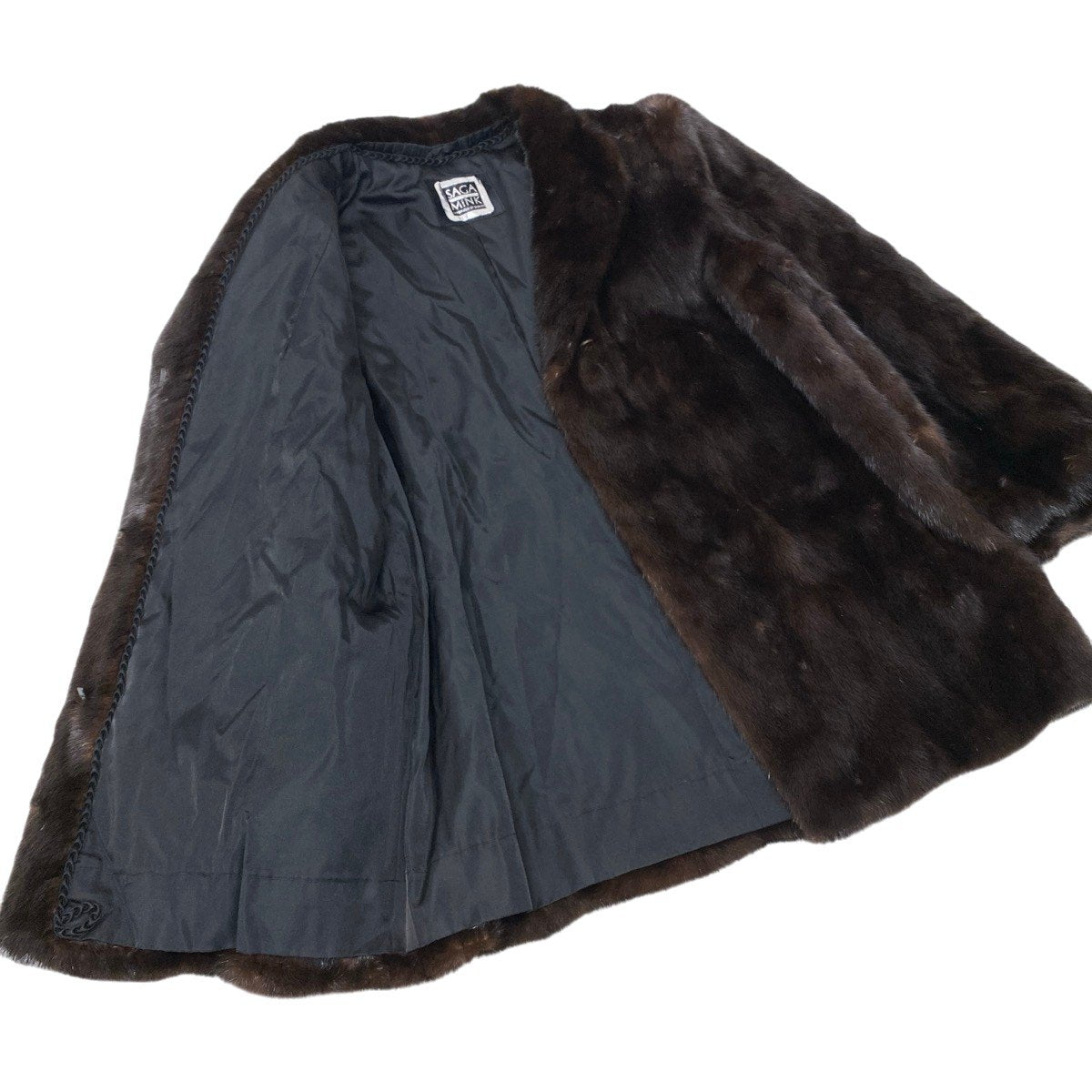 93h9 SAGA MINK サガミンク マホガニーミンク ファーコート サイズ11 ブラウン 最高級本毛皮 Mink Fur Coat Brownt18r