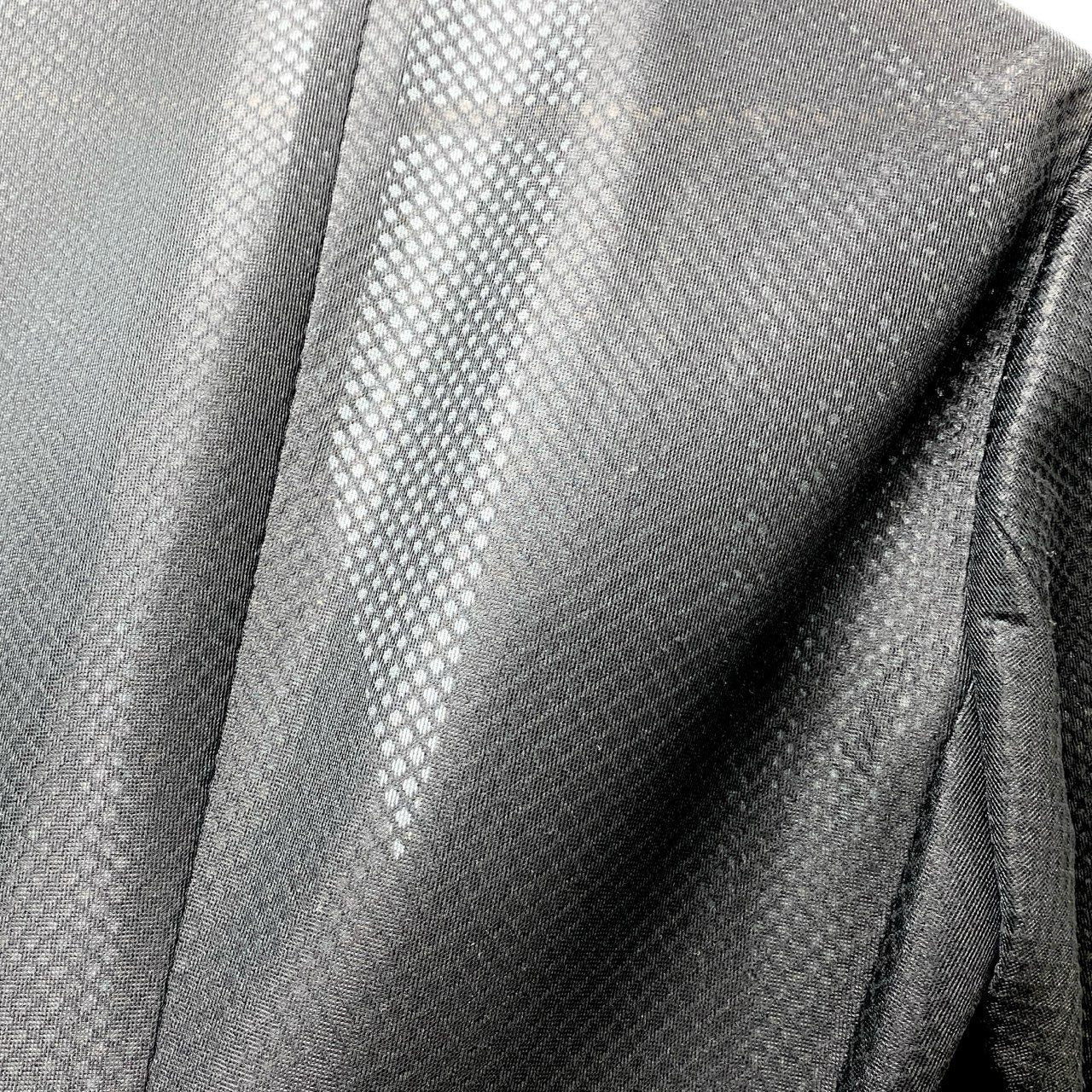 14c20 EMPORIO ARMANI エンポリオアルマーニ MILANO LINE テーラードジャケット アンコンジャケット メッシュ素材 46 ブラック ポリエステル イタリア製u02t