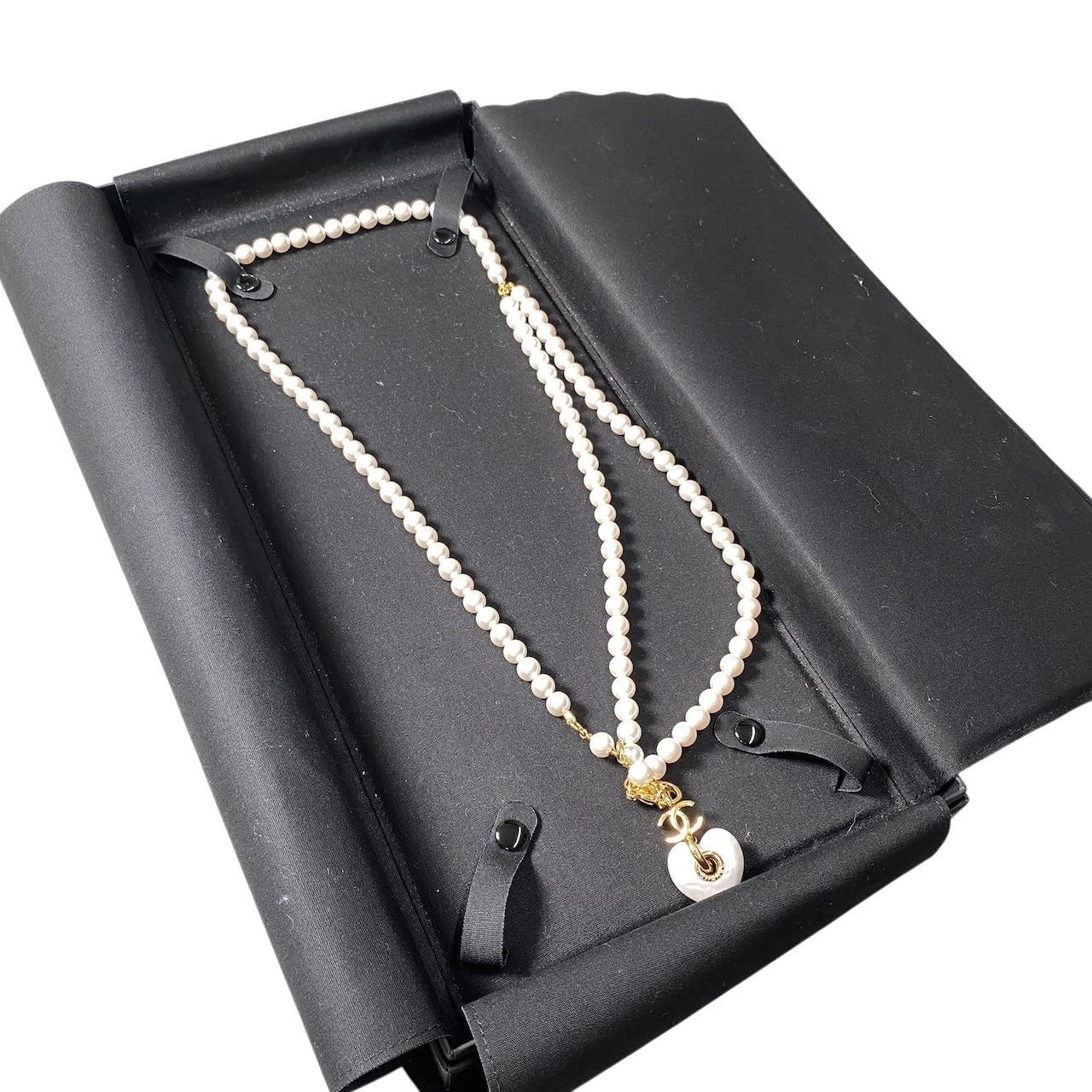 g14【美品】CHANEL A24M パールデザイン ココマーク ネックレス ホワイト ゴールド レディース 女性用k02i