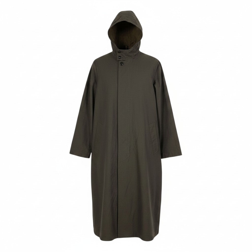 Ah6 Y's BANG ON! ワイズ バングオン YOHJI YAMAMOTO ジップアップコート ロングコート リバーシブルコート フード付き 2way YA-C90-802 2 カーキ 綿100％ メンズ 男性用o07t