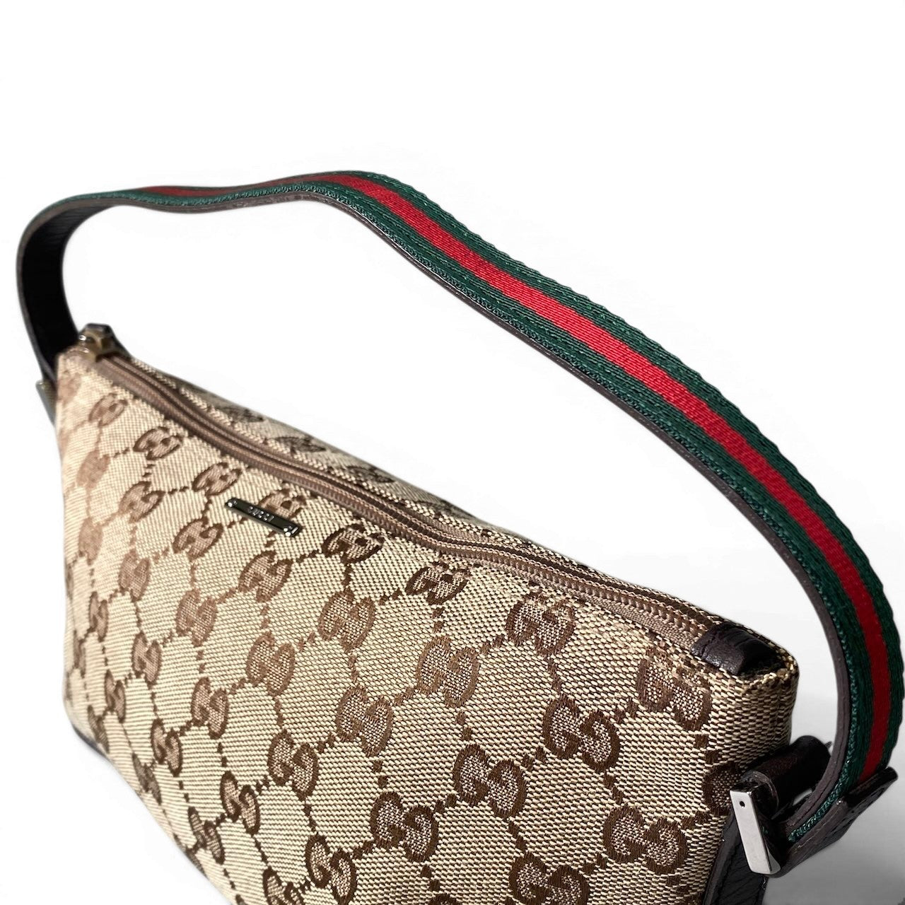 e29 GUCCI グッチ シェリーライン アクセサリーポーチ GGロゴ キャンバス ベージュ レディースta1