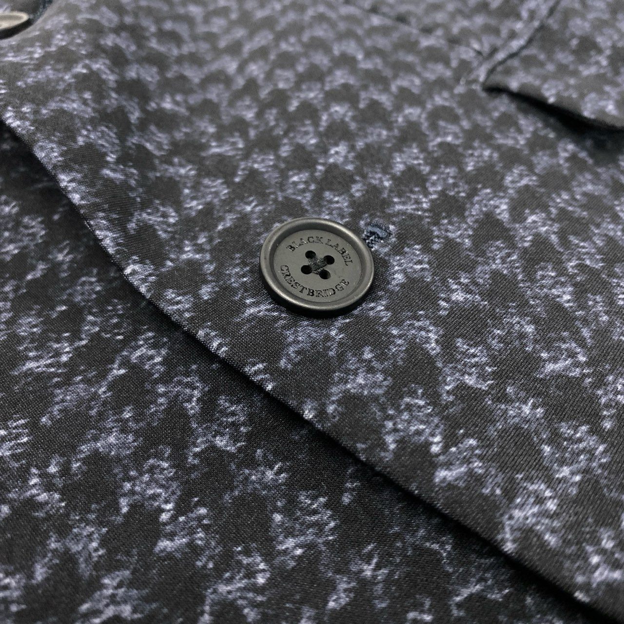 10k11 BLACK LABEL CRESTBRIDGE ブラックレーベルクレストブリッジ  テーラードジャケット アンコンジャケット 千鳥格子 ウォッシャブル ストレッチ メンズ 紳士服 S ブラック ネイビーu02t