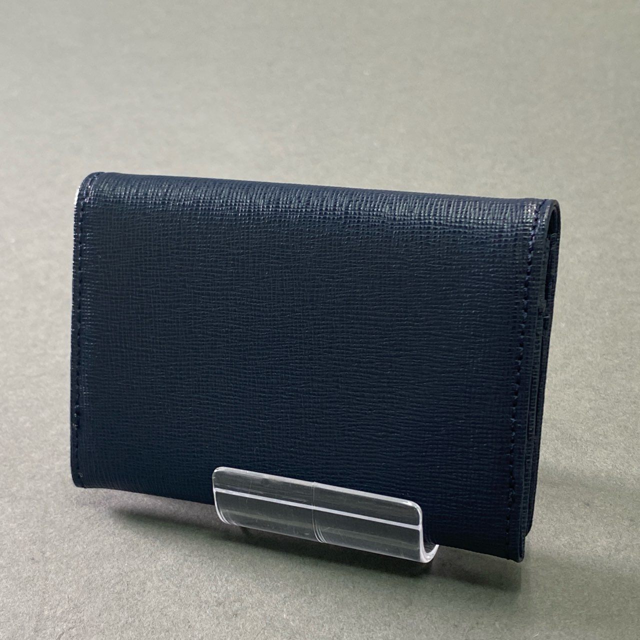 f10 【新品】POLO RALPH LAUREN ポロラルフローレン ワンポイントロゴ ネイビー 牛革 カードケース 名刺入れ メンズ 男性用 小物