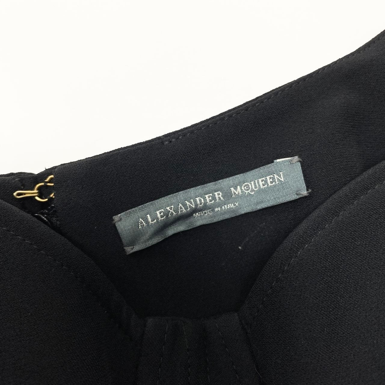 52c10 ALEXANDER McQUEEN アレキサンダーマックイーン 2012年 コルセット トップス 36 ブラック レディース イタリア製u02t