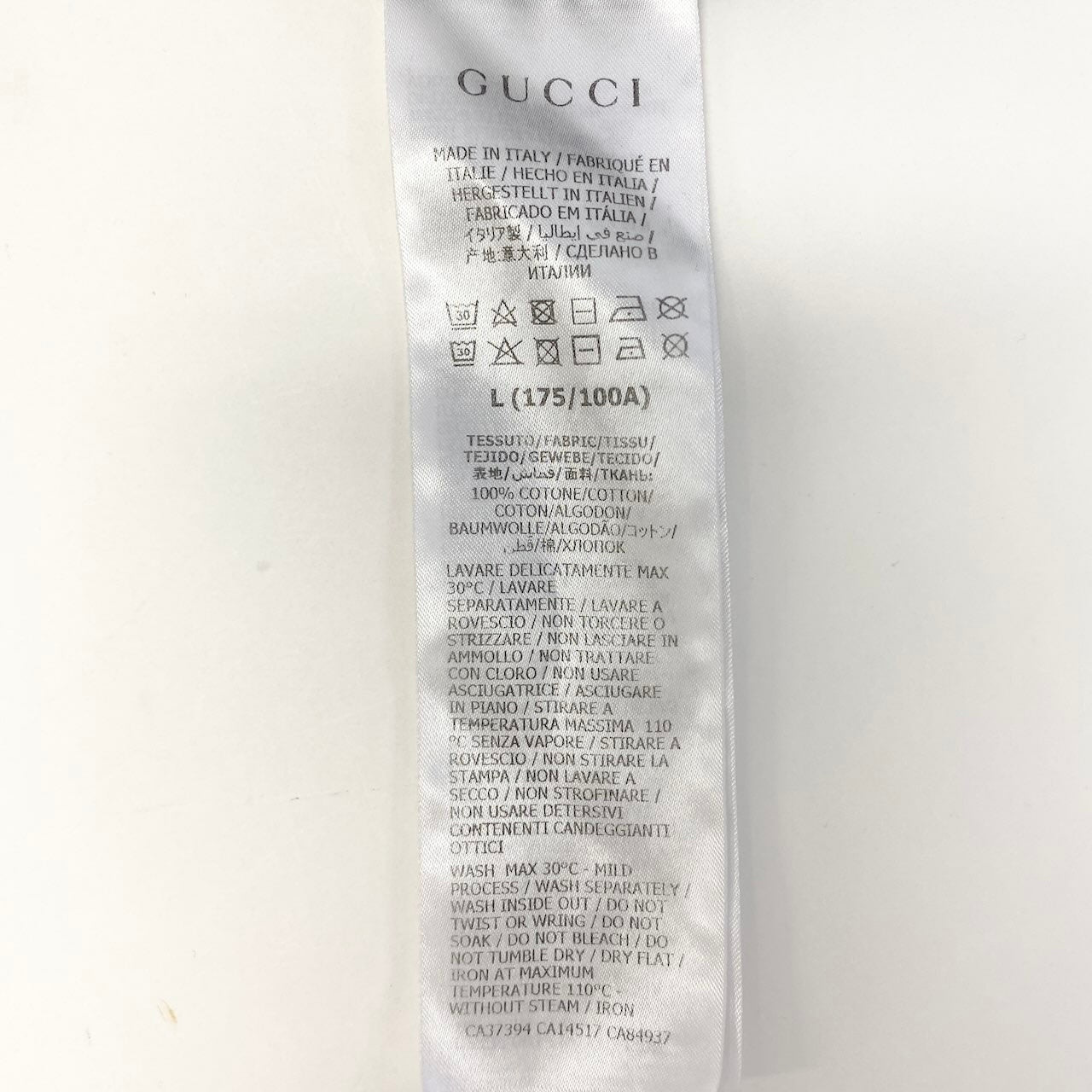 12d27 GUCCI グッチ ブランドロゴプリント カットソー 半袖Tシャツ トップス  サイズL ブラック コットン100％ メンズ 紳士服u02t
