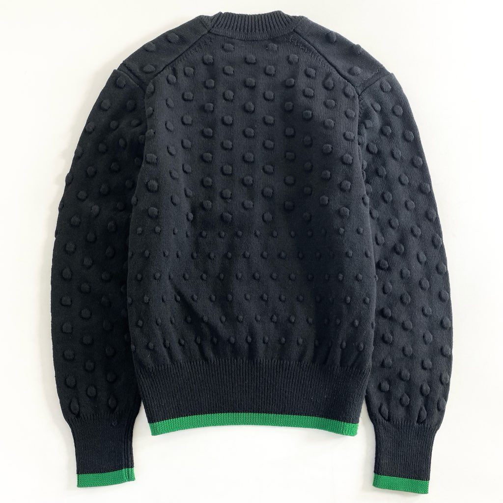 12d5 beautiful people ビューティフルピープル 1125210003 popcorn knitting pullover ニット セーター プルオーバー 36 ブラック グリーン