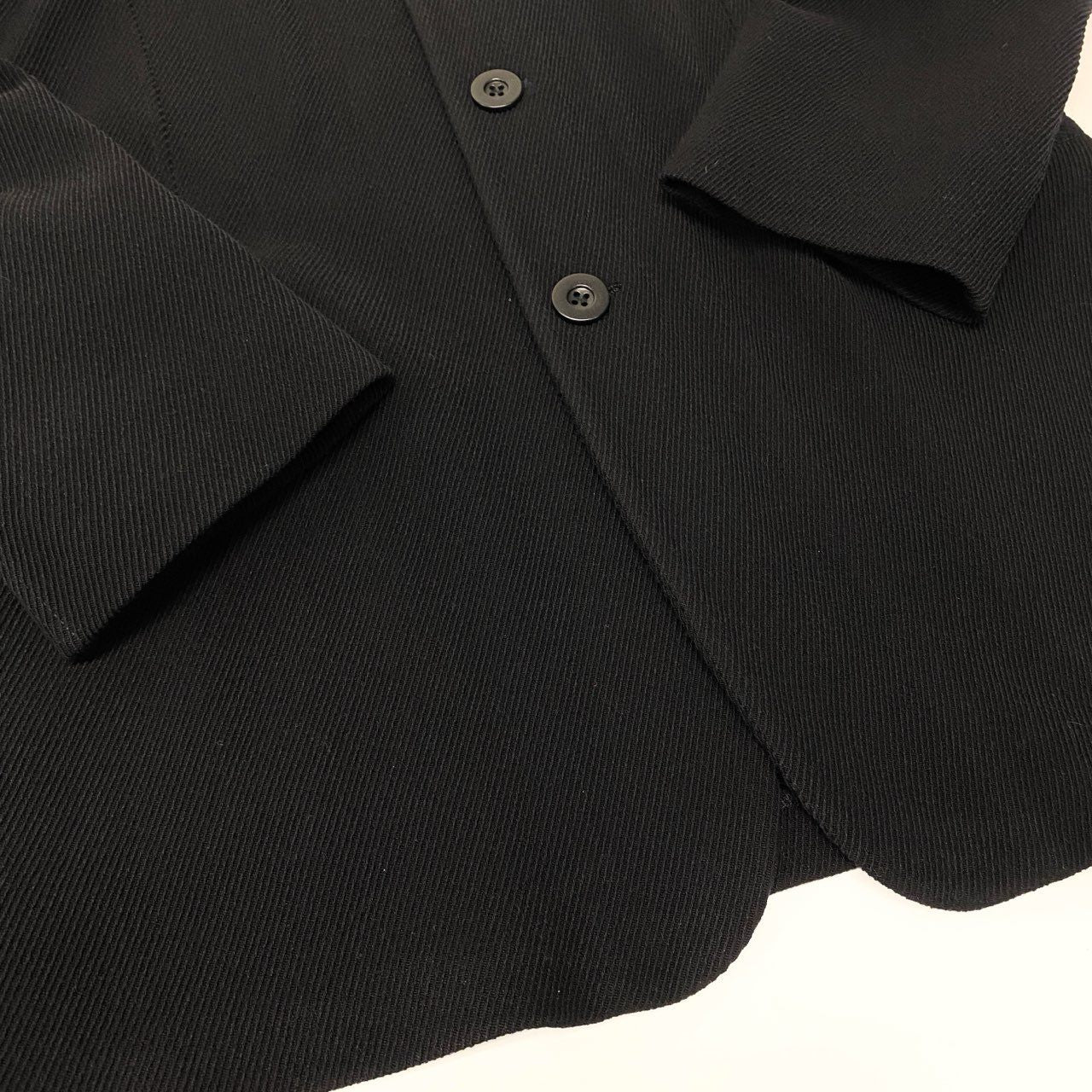 48a19 ARMANI COLLEZIONI アルマーニ コレッツォーニ 薄手 スタンドカラージャケット サイズ46/R ブラック メンズ アウター 羽織k02i