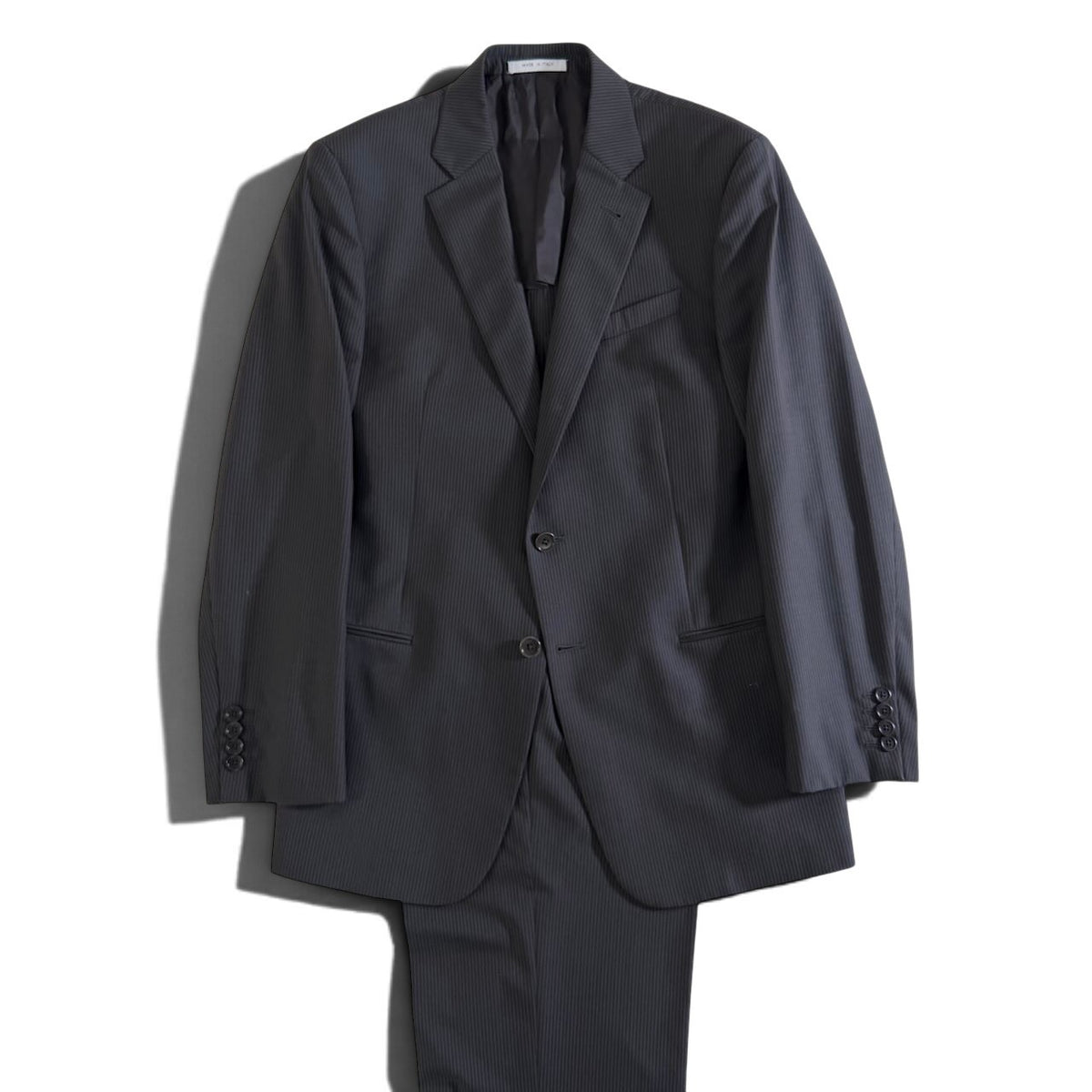 62j29 【美品】 ARMANI COLLEZIONI アルマーニコレツィオーネ GIORGIO セットアップスーツ シングル 2B ストライプ柄 サイズ50 ダークブラウン メンズ 紳士服u02t