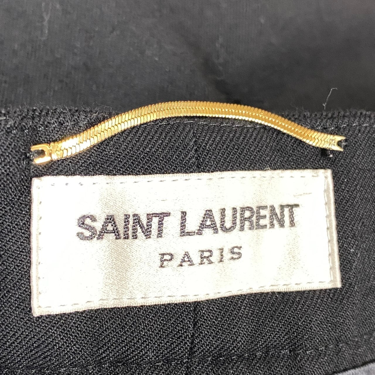 7g18 SAINT LAURENT サンローラン 2022年 ハイウエスト ウールパンツ スラックス サイズ40 ブラック レディースu02t