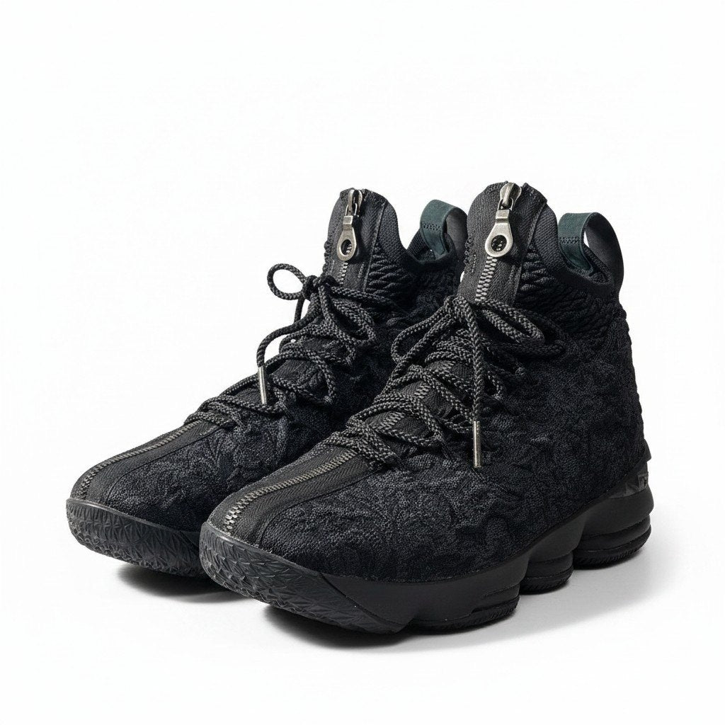 2h11 【美品】NIKE ナイキ × KITH キス LeBron 15 Performance スニーカー AJ3936 - 001 26cm ブラック メンズ 男性用t18r