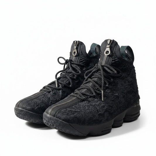 2h11 【美品】NIKE ナイキ × KITH キス LeBron 15 Performance スニーカー AJ3936 - 001 26cm ブラック メンズ 男性用t18r