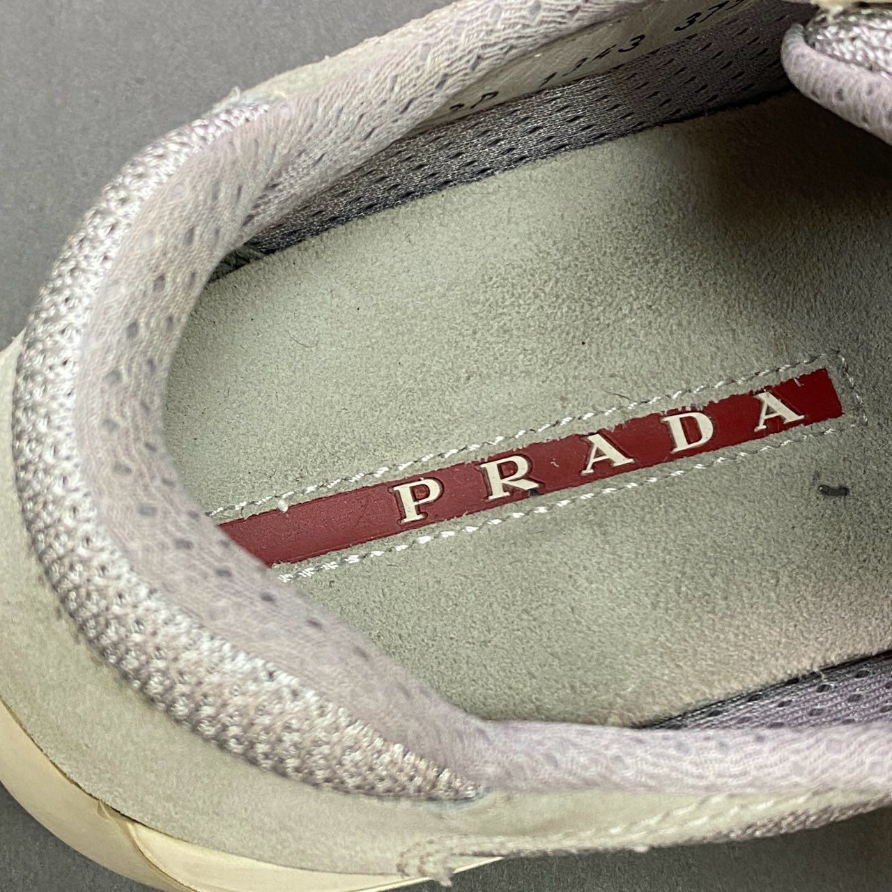 5j29 PRADA SPORT プラダ スポーツ ベルクロ レザースニーカー 37.5 ホワイト leather シューズ メッシュ