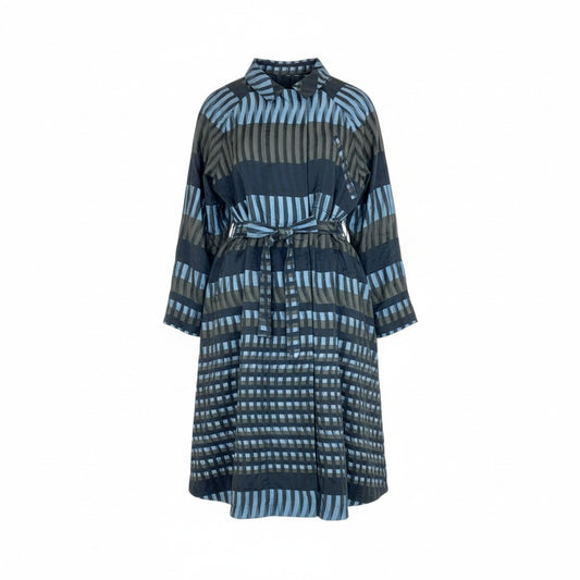 39L12 《美品》 TOKUKO 1er VOL トクコプルミエヴォル ロングコート 総柄コート Aライン ライナー付き 9 光沢カラー レディース 女性用u02t