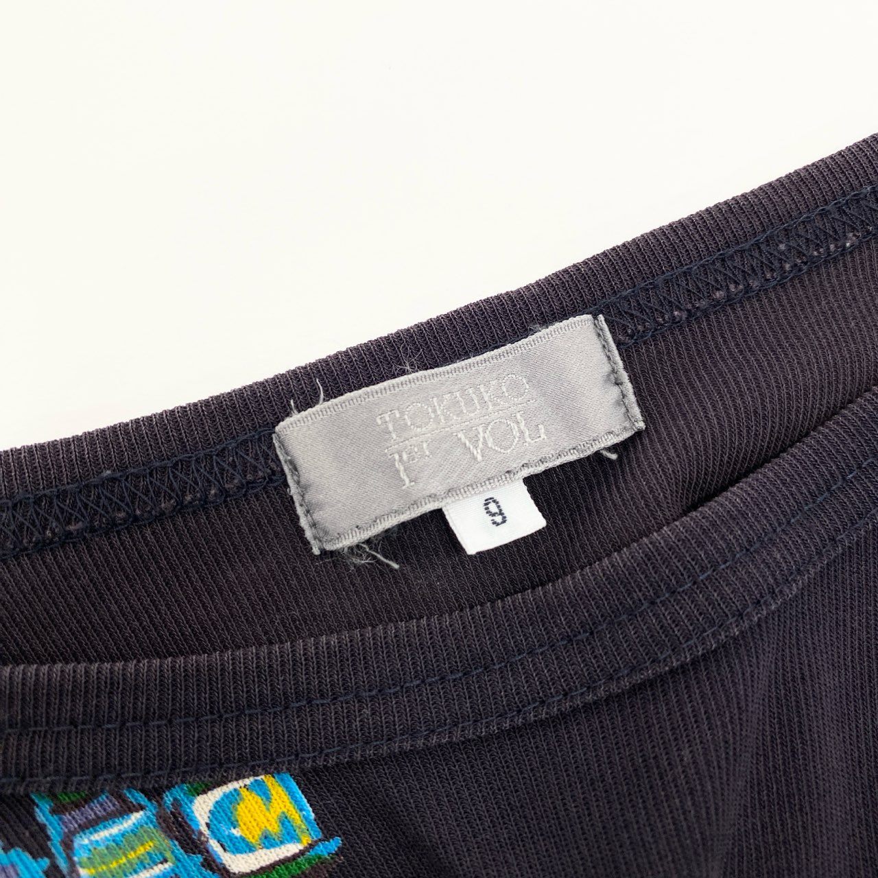 18k20 TOKUKO 1er VOL トクコプルミエヴォル 半袖Tシャツワンピース チュニックワンピース フロントプリント レディース 女性用 9 パープル系 コットン100％u02t