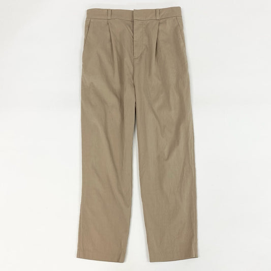 81h7《美品》HOUSE OF ロータス ハウスオブロータス タックパンツ スラックス リラックスパンツ M ベージュ レディース 女性用u02t
