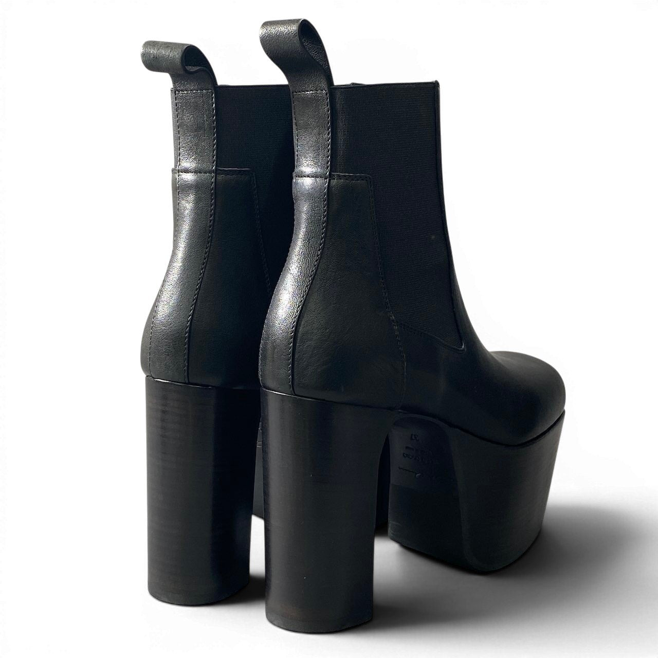 f12《極美品》 Rick Owens リックオウエンス オープントゥ キスブーツ Open Toe Kiss Boots RP20S1840LSL サイズ37 ブラック イタリア製 シューズt18r