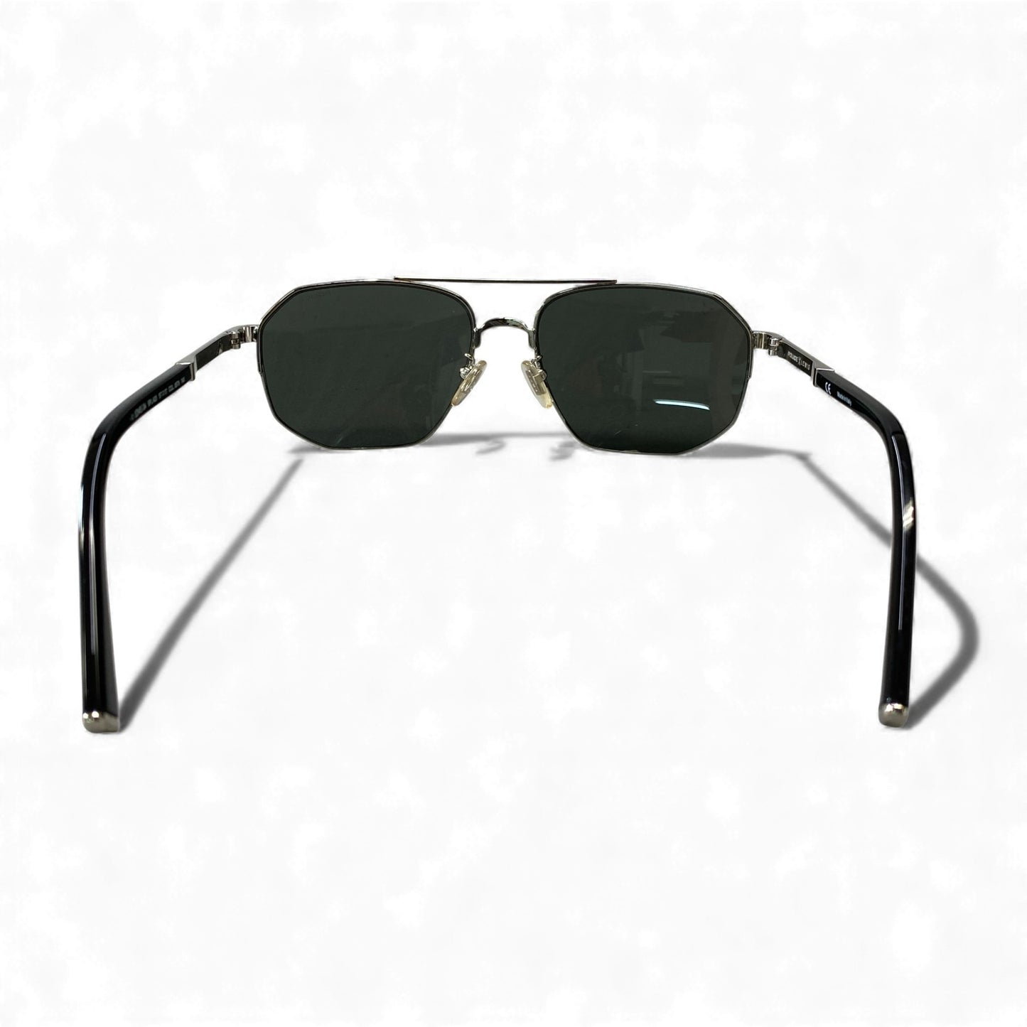 L10 POLICE ポリス × LEWIS HAMILTON ルイスハミルトン サングラス ティアドロップ SPLA25 57□17 ブラック シルバー F1 アイウェア メガネ 眼鏡 ケース付きt18r