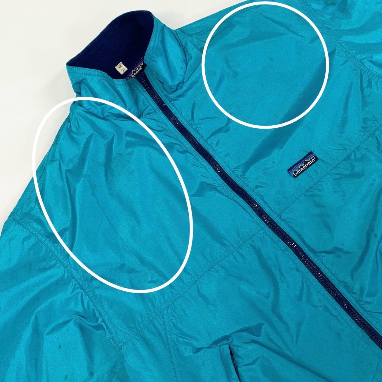 61g23 Patagonia パタゴニア 80s VINTAGE シェルドシンチラジャケット フリースライナー 三角タグ カナダ製 4211 XL グリーン メンズ